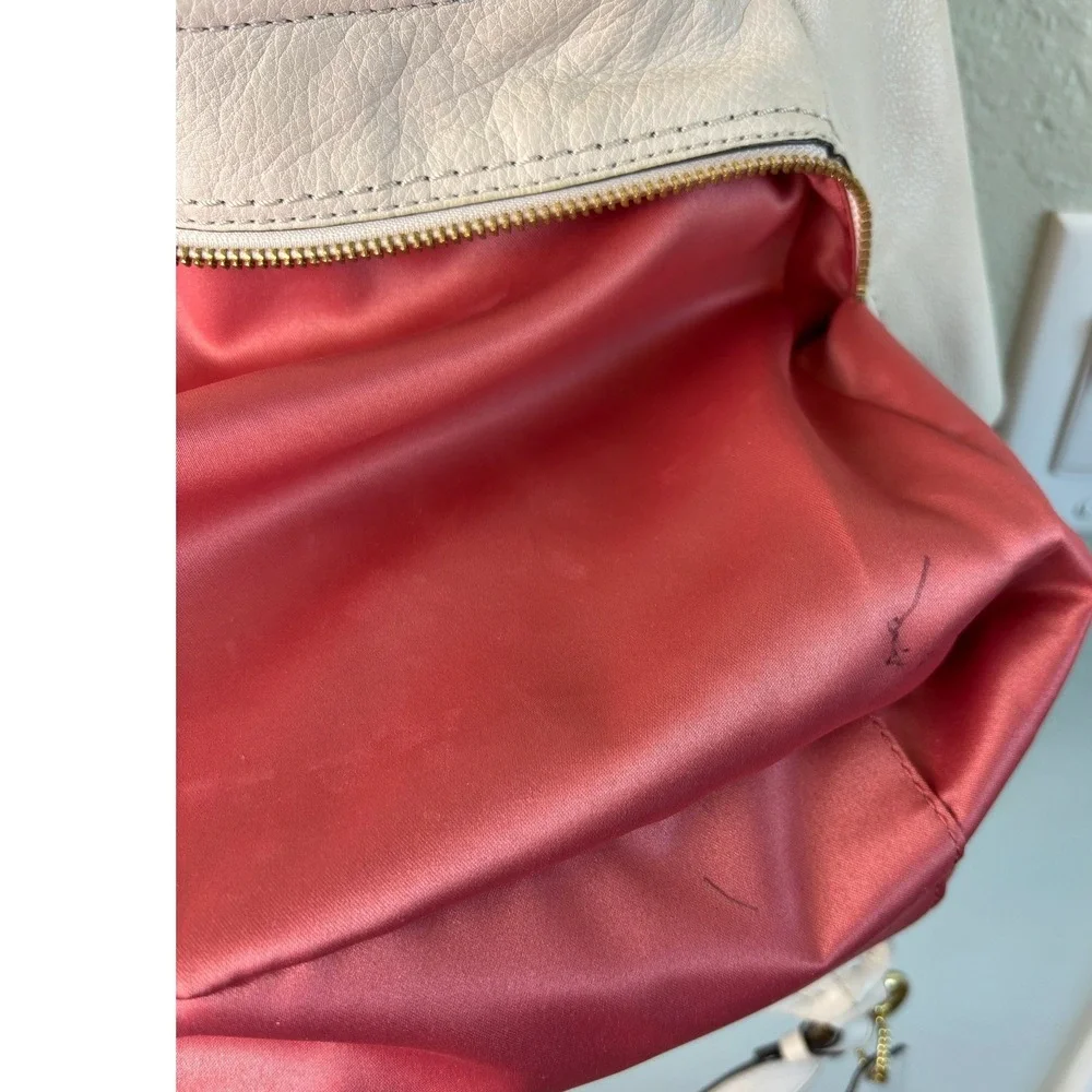 Coach Hobo Shoulder Bag Cream Womens Large Madison Maggie 16503 Leather